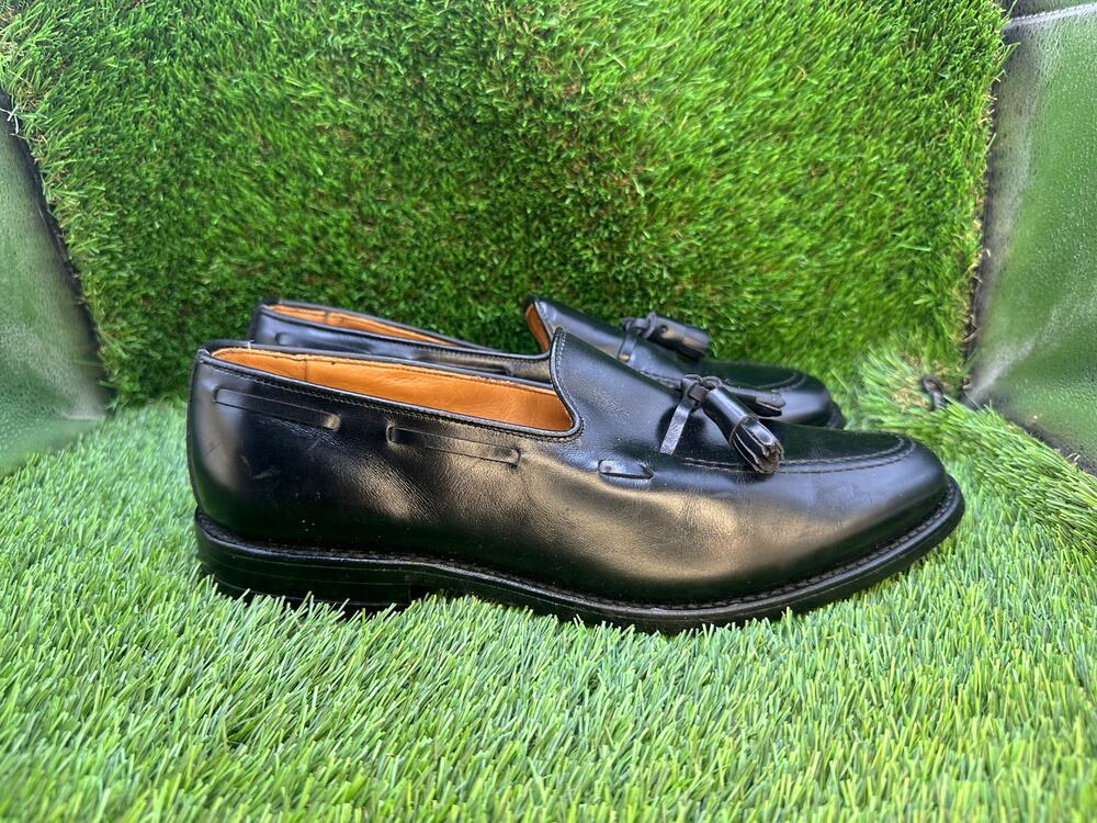Allen Edmonds Grayson EC4001968 Tassel Loafer Men's 8.5D Black Leather Preppy